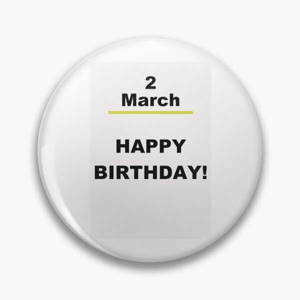 Item preview, Minimalist Happy Birthday Design — March 2 designed and sold by ariksworld.