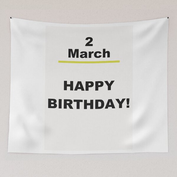 Item preview, Minimalist Happy Birthday Design — March 2 designed and sold by ariksworld.