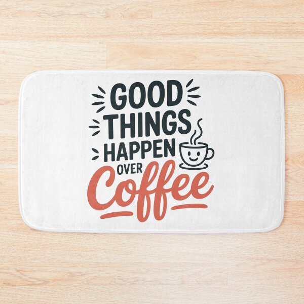 Item preview, Good Things Happen Over Coffee – Positive Coffee Vibes Sticker designed and sold by Lulunza.