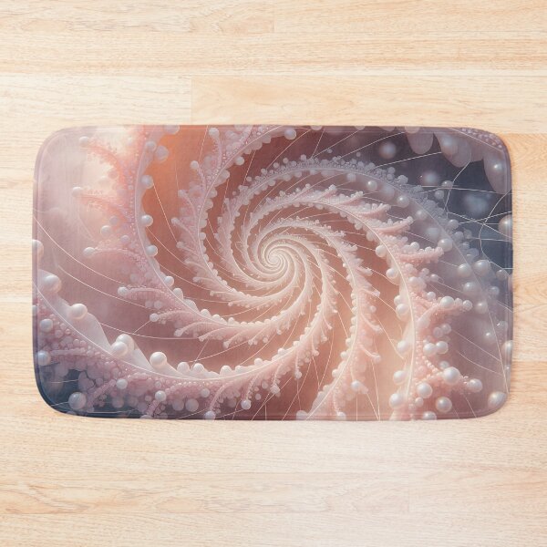 Item preview, Glowing Spiral of Pearls & Corals, Pink Spiral Art (image size 8320x12480) designed and sold by Digital-Davinci.
