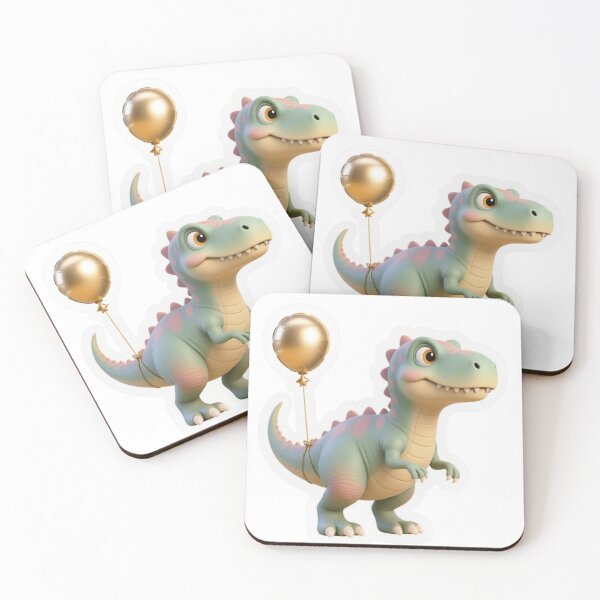 Item preview, Cute Dinosaur Sticker With Gold Balloon – Adorable Baby Dino Sticker for Kids, Laptops & Journals. designed and sold by Subhash1562.