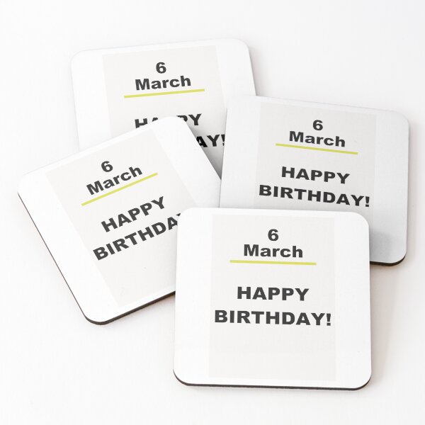 Item preview, Minimalist Happy Birthday Design — March 6 designed and sold by ariksworld.