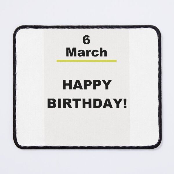 Item preview, Minimalist Happy Birthday Design — March 6 designed and sold by ariksworld.