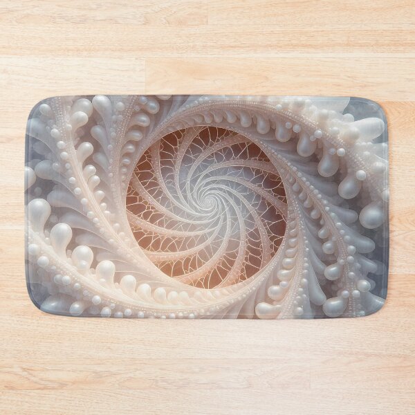 Item preview, Spiral of Plants with Pearls, White Spiral Art (image size 8320x12480) designed and sold by Digital-Davinci.