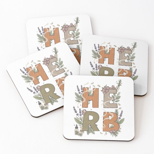 Item preview, Botanical Herb Typography With Berries and Oils designed and sold by Furr-n-Purr.