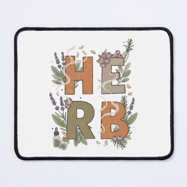 Item preview, Botanical Herb Typography With Berries and Oils designed and sold by Furr-n-Purr.