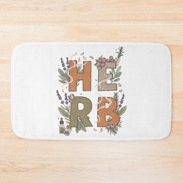 Item preview, Botanical Herb Typography With Berries and Oils designed and sold by Furr-n-Purr.