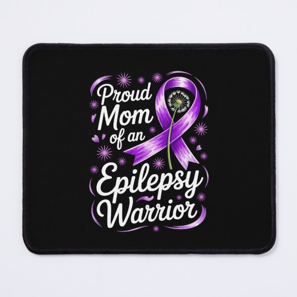 Item preview, Proud Mom of an Epilepsy Warrior – Purple Ribbon Epilepsy Awareness Mother’s Day Design designed and sold by Gogetgiggles.