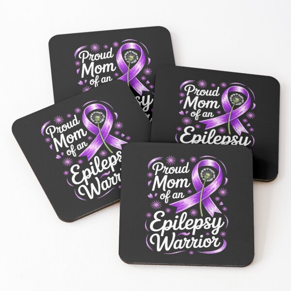 Item preview, Proud Mom of an Epilepsy Warrior – Purple Ribbon Epilepsy Awareness Mother’s Day Design designed and sold by Gogetgiggles.