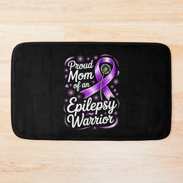 Item preview, Proud Mom of an Epilepsy Warrior – Purple Ribbon Epilepsy Awareness Mother’s Day Design designed and sold by Gogetgiggles.