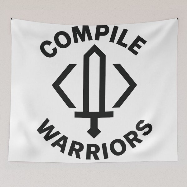Item preview, Compile Warriors – Oversized Dev Sword & Code Emblem designed and sold by techy-rrr.