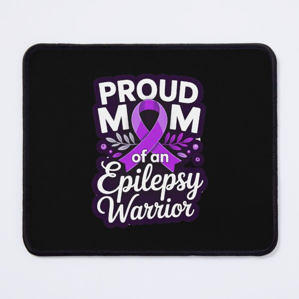 Item preview, Proud Mom of an Epilepsy Warrior – Purple Ribbon Epilepsy Awareness Mother’s Day Design designed and sold by Gogetgiggles.