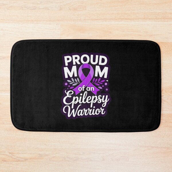Item preview, Proud Mom of an Epilepsy Warrior – Purple Ribbon Epilepsy Awareness Mother’s Day Design designed and sold by Gogetgiggles.