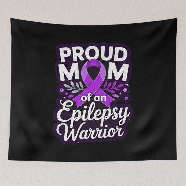 Item preview, Proud Mom of an Epilepsy Warrior – Purple Ribbon Epilepsy Awareness Mother’s Day Design designed and sold by Gogetgiggles.