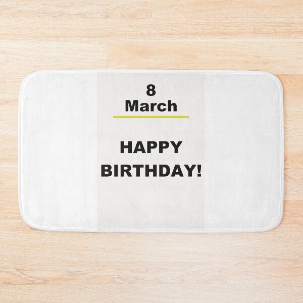 Item preview, Minimalist Happy Birthday Design — March 8 designed and sold by ariksworld.
