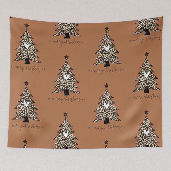 Item preview, Leopard Print Christmas Tree with Heart - Trendy Merry Christmas Design designed and sold by tarzbol.