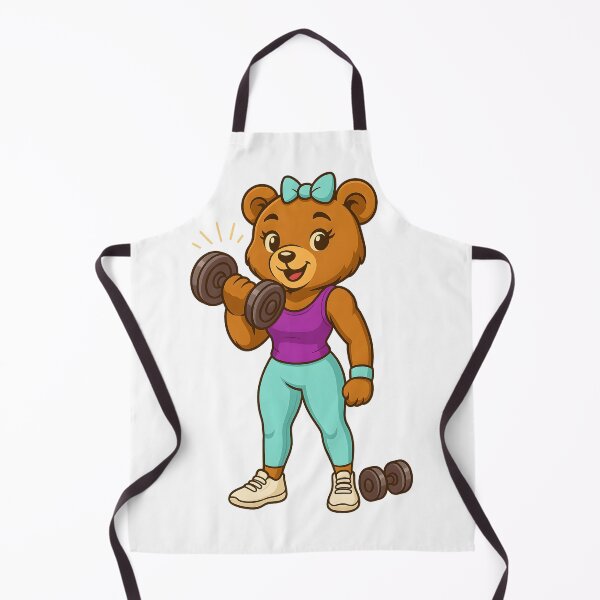 Item preview, Cute Fitness Teddy Bear – Strong & Sweet Gym Girl Illustration designed and sold by Fantasy shirt.