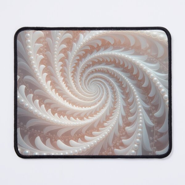 Item preview, Spiral of Leaves & Pearls, White Spiral Art (image size 8320x12480) designed and sold by Digital-Davinci.