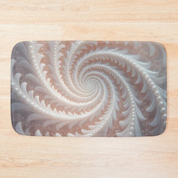 Item preview, Spiral of Leaves & Pearls, White Spiral Art (image size 8320x12480) designed and sold by Digital-Davinci.