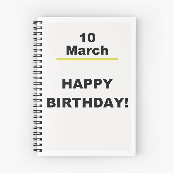 Artikelvorschau, Minimalistisches Design zum Geburtstag – 10. März entworfen und verkauft von ariksworld.