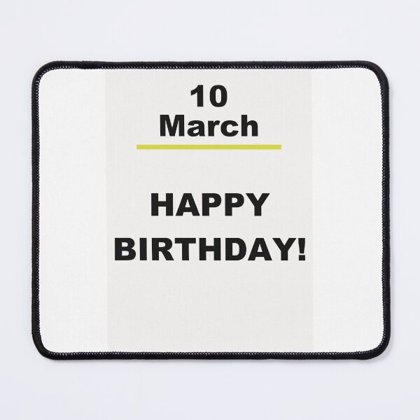 Item preview, Minimalist Happy Birthday Design — March 10 designed and sold by ariksworld.