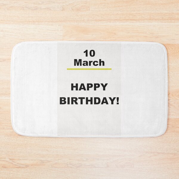 Item preview, Minimalist Happy Birthday Design — March 10 designed and sold by ariksworld.
