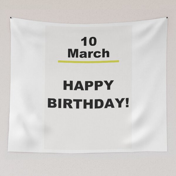 Item preview, Minimalist Happy Birthday Design — March 10 designed and sold by ariksworld.