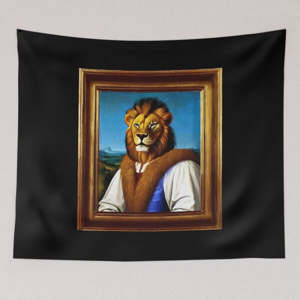 Item preview, Lion Renaissance Portrait  designed and sold by WAMTEES.