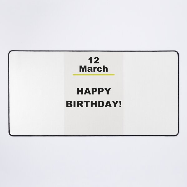 Item preview, Minimalist Happy Birthday Design — March 12 designed and sold by ariksworld.