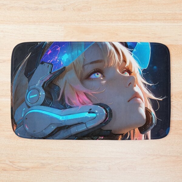 Item preview, Cyberpunk Astronaut anime waifu with sci fi suit designed and sold by BorgSpareParts.