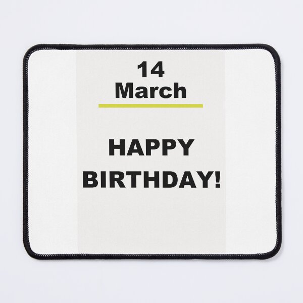 Item preview, Minimalist Happy Birthday Design — March 14 designed and sold by ariksworld.