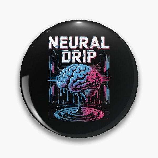 Item preview, NEURAL DRIP Brain Science Design | Cyberpunk Neuroscience Tech Geek Computer Gift  designed and sold by pixelpopplanet.