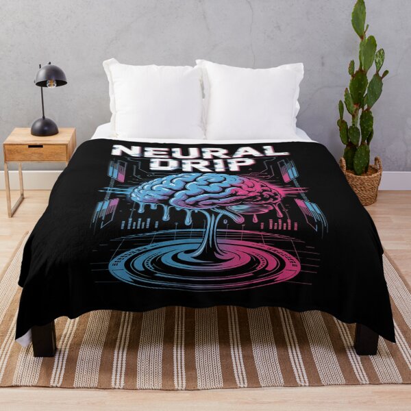 Item preview, NEURAL DRIP Brain Science Design | Cyberpunk Neuroscience Tech Geek Computer Gift designed and sold by pixelpopplanet.
