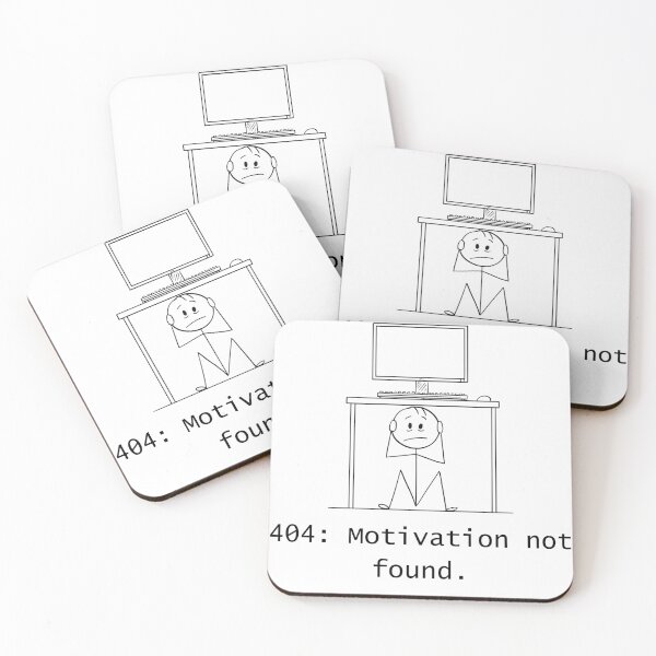 Item preview, 404 Motivation Not Found – Programmer & Student Humor Stickman Art designed and sold by samet-bas.