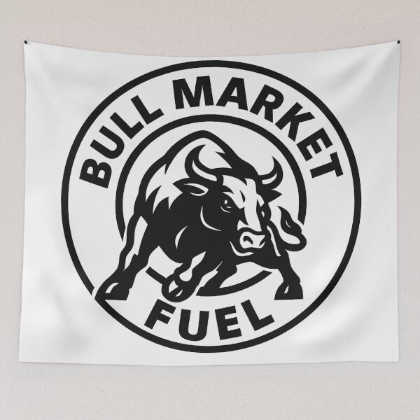 Item preview, Bull Market Fuel – Giant Charging Bull Emblem designed and sold by techy-rrr.