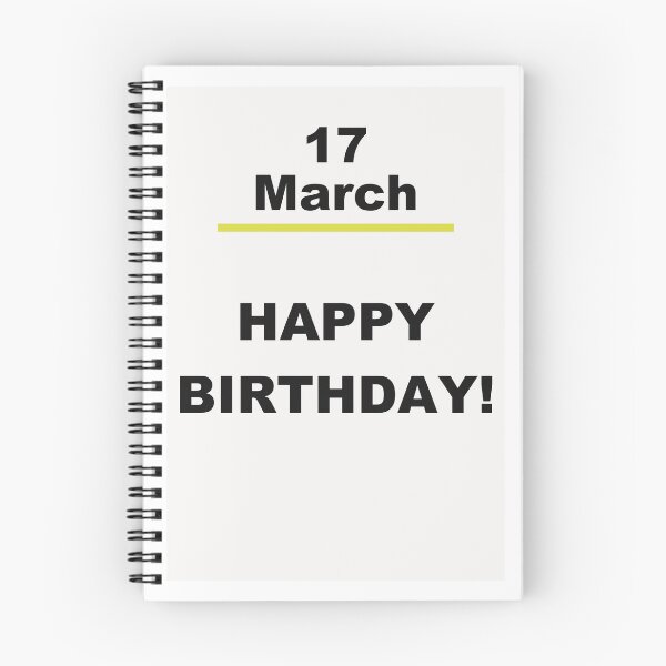 Item preview, Minimalist Happy Birthday Design — March 17 designed and sold by ariksworld.