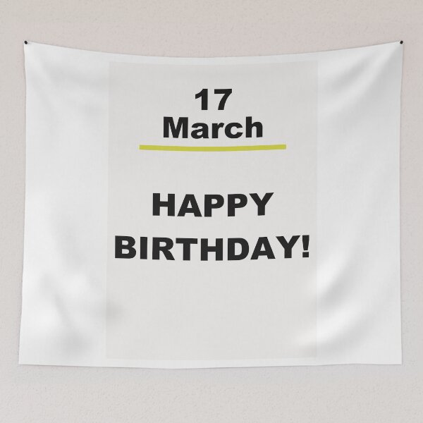 Item preview, Minimalist Happy Birthday Design — March 17 designed and sold by ariksworld.