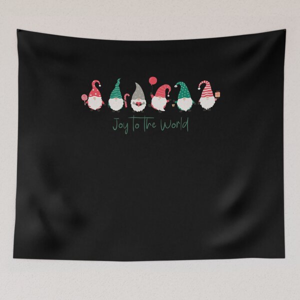 Item preview, Joy To The World Gnomes - Cute Christmas Holiday Art designed and sold by ConfuseLab Alt.