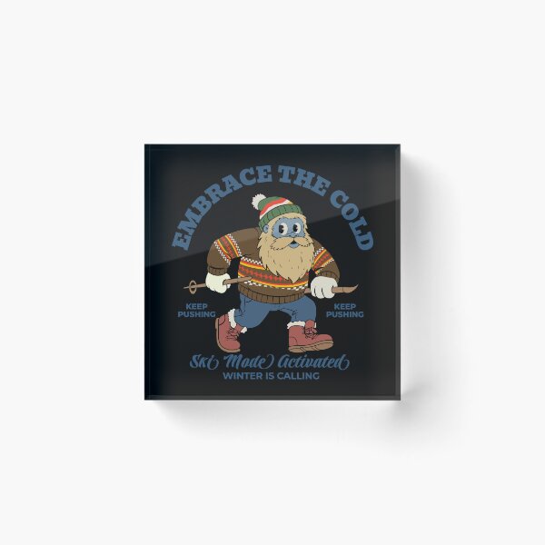 Item preview, Vintage Ski Yeti: Embrace The Cold Retro Winter Sports Gift designed and sold by Quipzzy.
