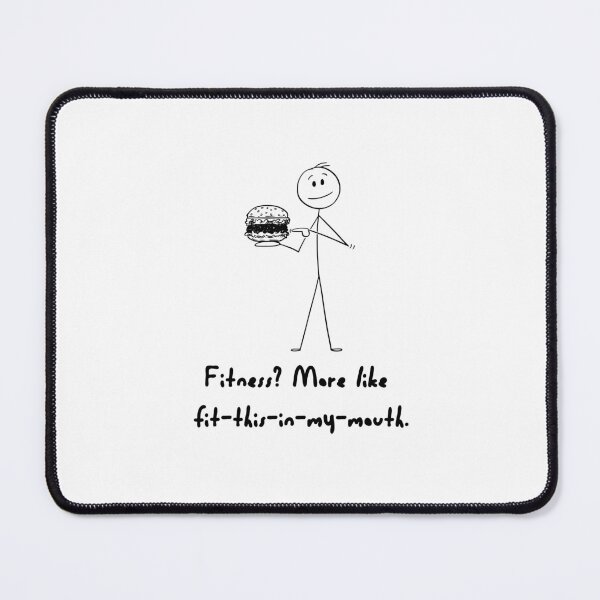 Item preview, Fit This In My Mouth – Funny Food vs Fitness Stickman – Minimalist Humor designed and sold by samet-bas.