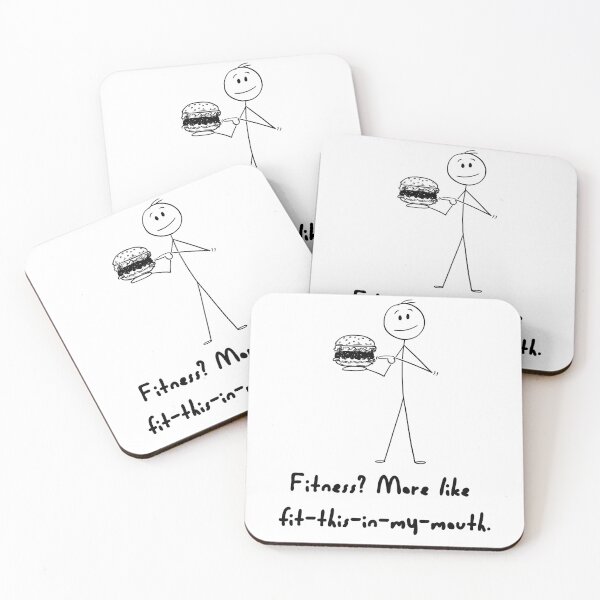 Item preview, Fit This In My Mouth – Funny Food vs Fitness Stickman – Minimalist Humor designed and sold by samet-bas.
