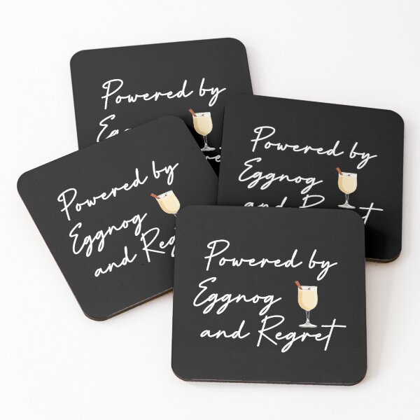 Item preview, Powered by Eggnog and Regret T-Shirt | Funny Christmas Party Quote designed and sold by SylwiaPrint.