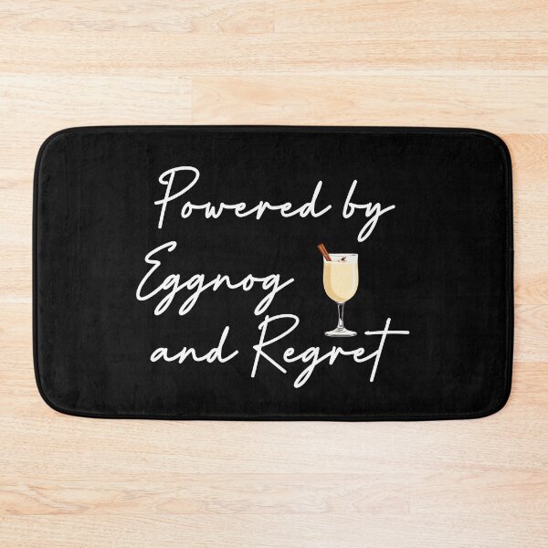 Item preview, Powered by Eggnog and Regret T-Shirt | Funny Christmas Party Quote designed and sold by SylwiaPrint.