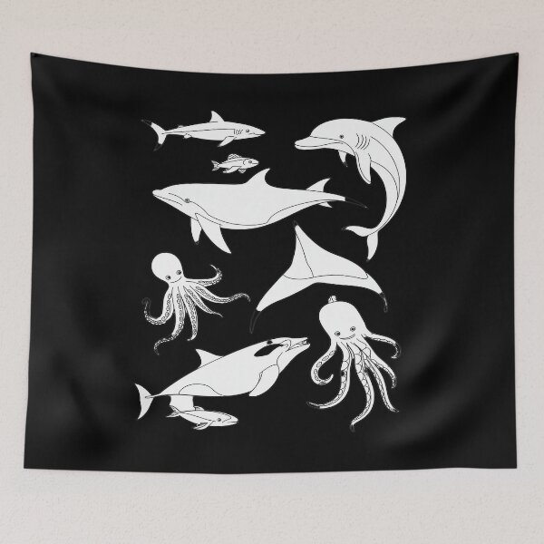 Item preview, Ocean Animal Wildlife Shark Orca Dolphin Jellyfish Nature designed and sold by NetoGalaxy.
