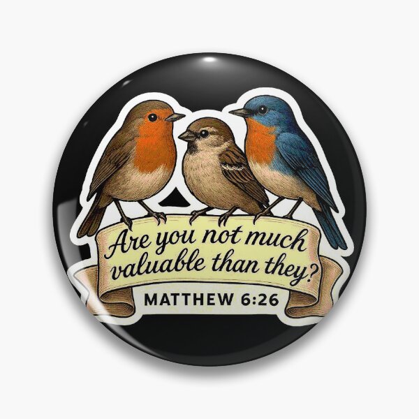 Item preview, Matthew 6:26 Are you not much more valuable than they?  designed and sold by plushism.