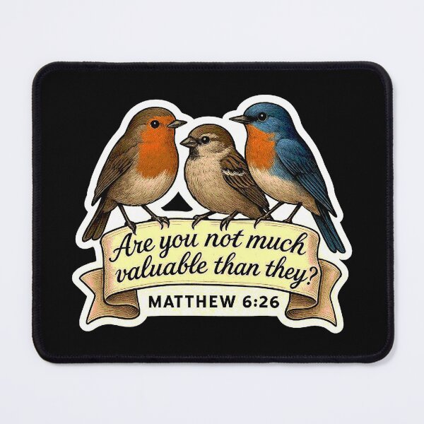 Item preview, Matthew 6:26 Are you not much more valuable than they? designed and sold by plushism.