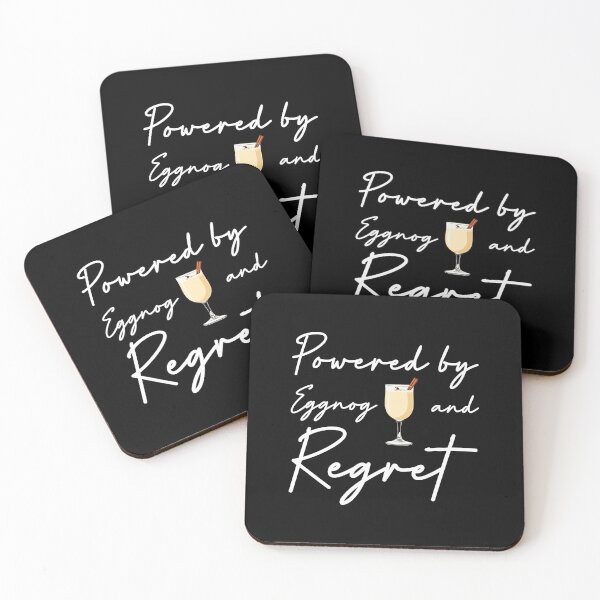 Item preview, Powered by Eggnog and Regret T-Shirt | Funny Christmas Party Quote designed and sold by SylwiaPrint.