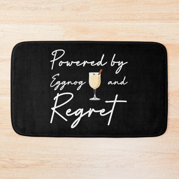 Item preview, Powered by Eggnog and Regret T-Shirt | Funny Christmas Party Quote designed and sold by SylwiaPrint.