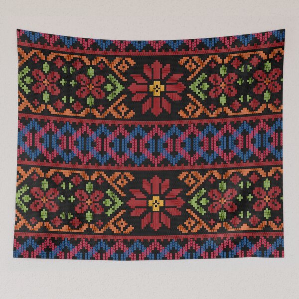 Item preview, Colorful Hmong Cross Stitch Thai Hill Tribe Geometric Seamless Pattern designed and sold by SGStudio_Thailand.