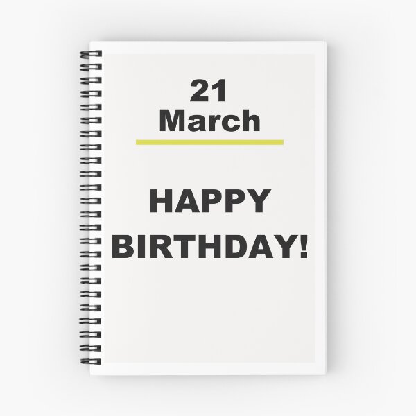 Item preview, Minimalist Happy Birthday Design — March 21 designed and sold by ariksworld.